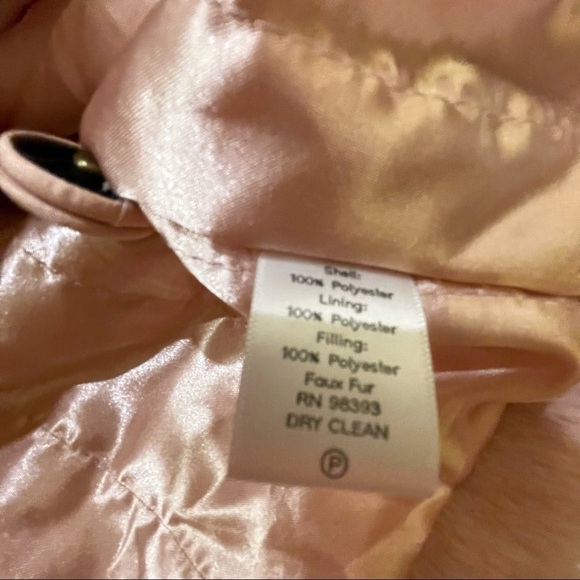 DENNIS BASSO Pink Chinchilla Faux Fur Jacket - Picture 8 of 8